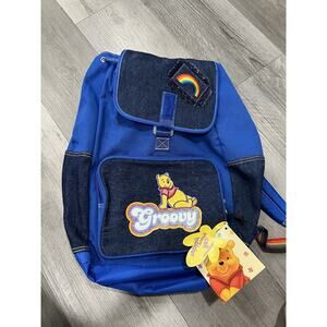 Winnie THE POOH backpack "Groovy" Flap Bag Vintage NEW WITH TAGS *flaw*